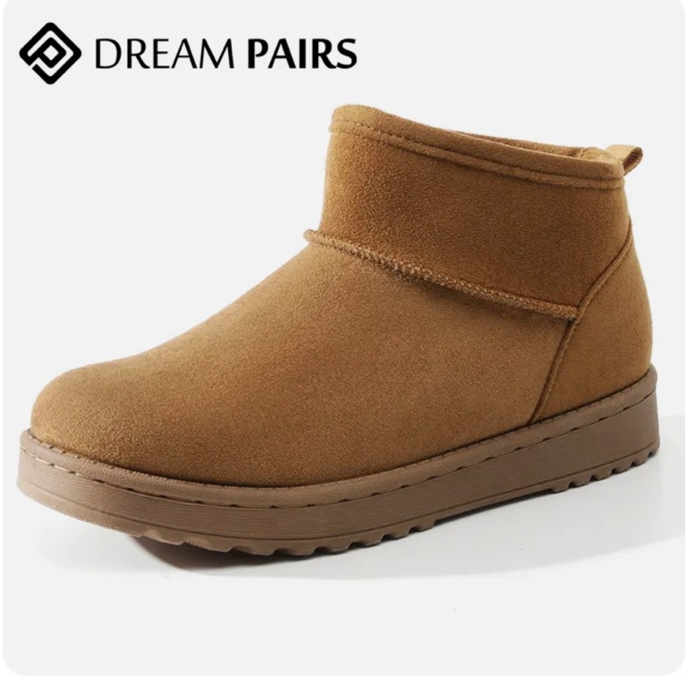 Dream Pairs CHESTNUT Winter Snow Boots Faux Fur Lining Ankle Boots